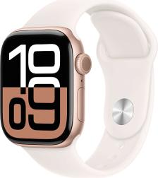 Apple Watch Series 10 46mm Rose Gold Aluminum Case with Sport Band, Light Blush