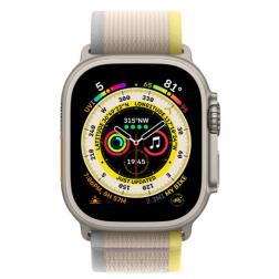 Apple Watch Ultra 49mm Yellow/Beige trail loop / Titanium Case