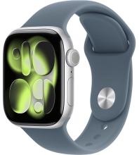 Apple Watch Series 11 46mm Silver Aluminum Case with Sport Band Anchor Blue