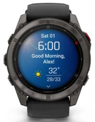 Смарт-часы Garmin Fenix 8 Pro 51 mm Amoled Sapphire, Carbon Gray DLC Titanium with Black/Pebble Gray Silicone Band (010-03199-00)