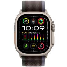 Apple Watch Ultra 2, 49мм, корпус из титана, ремешок Trail цвета «синий/чёрный»