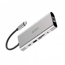 USB Hub 9в1 Wiwu Apollo A931 HRT Type-C (Gray)