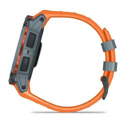 Умные часы Garmin Instinct 3 50mm Solar, серый с оранжевым ремешком (010-02935-01)