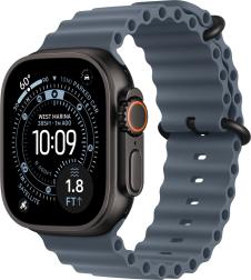 Apple Watch Ultra 3 (2025) 49mm Black Titanium Case with Anchor Blue Ocean Band