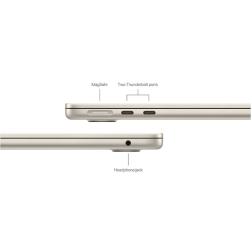 Ноутбук Apple MacBook Air 13 (M3, 8C CPU/8C GPU, 2024), 8 ГБ, 256 ГБ SSD, Starlight (сияющая звезда)