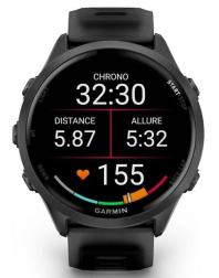 Смарт-часы Garmin Forerunner 570 47mm, Schwarz/Schiefergrau Aluminium (010-02971-00)