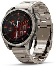 Часы Garmin Fenix 8 47mm Amoled Sapphire Titanium, светло-серый, титановый ремешок (010-02904-40)