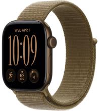 Apple Watch Series 12 46mm Dark Bronze Aluminum Case with Sport Loop Olive